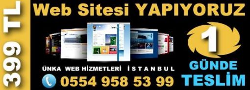 Ucuz 399 TL web sitesi yapiyoruz &uuml;nka web hizmetleri istanbul